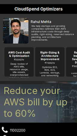 CloudSpend Optimizers business page preview